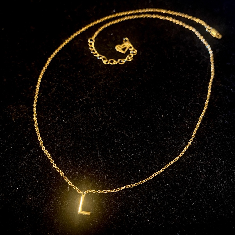 18k Gold Initial "L" Necklace